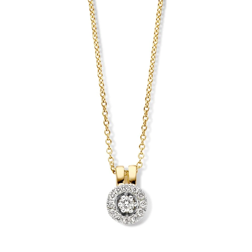 Collier bicolor briljant 0,12 crt.