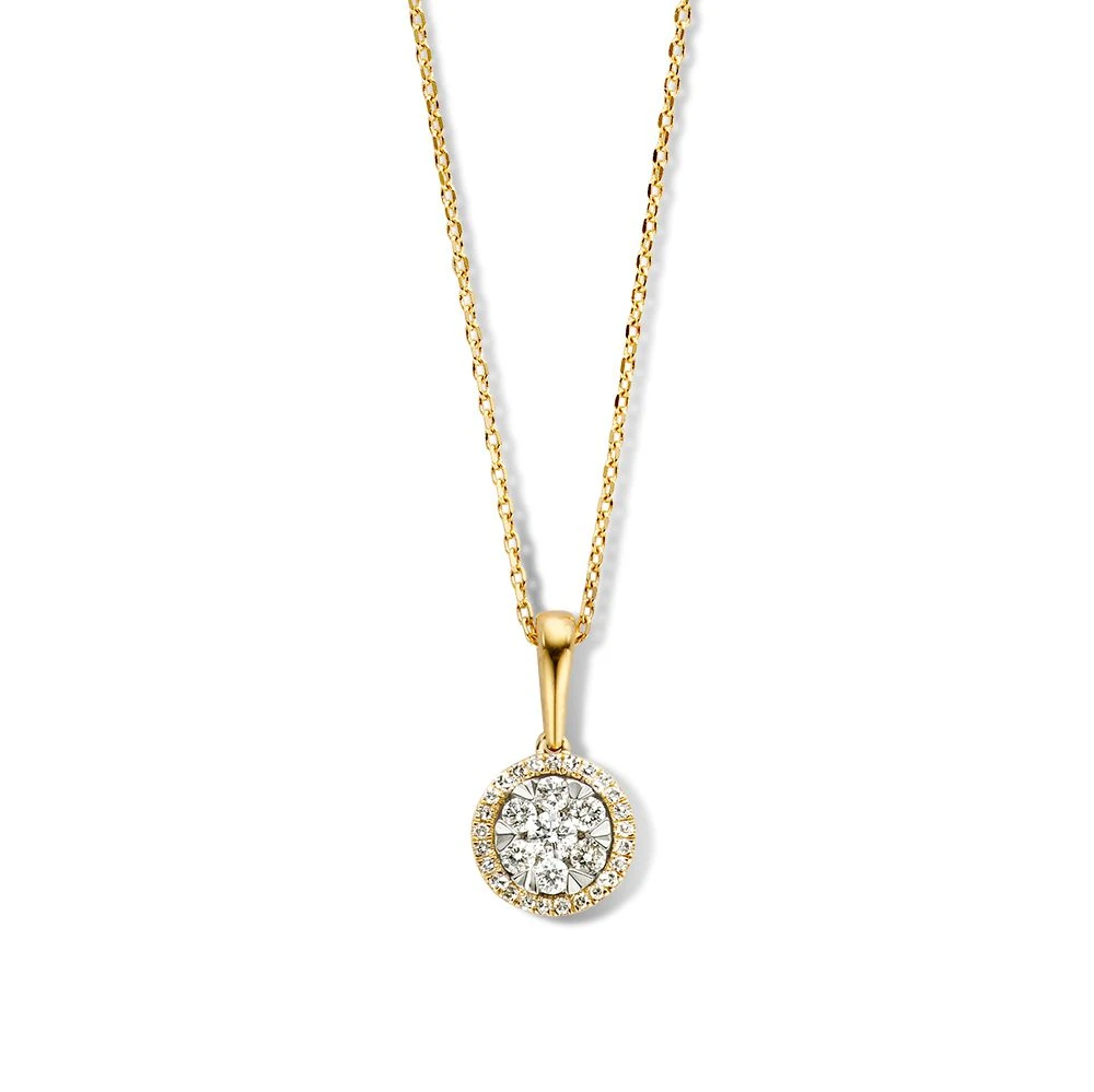 Collier bicolor briljant 0,23 crt.