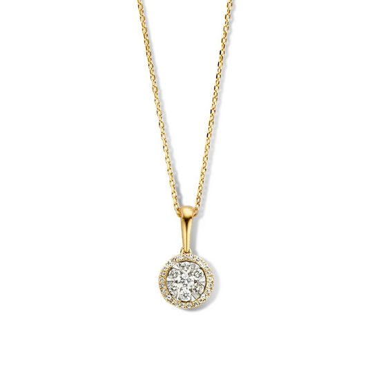 Collier bicolor briljant 0,23 crt.