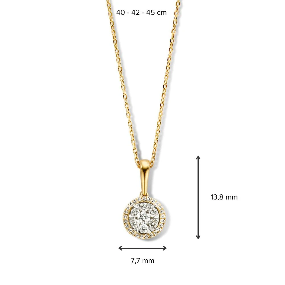 Collier bicolor briljant 0,23 crt.