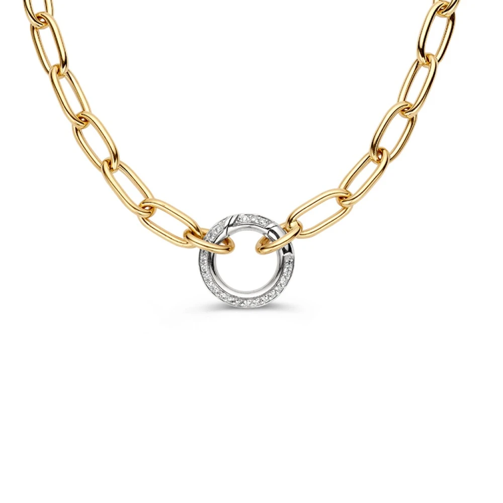 Collier bicolor briljant 0,42 crt.