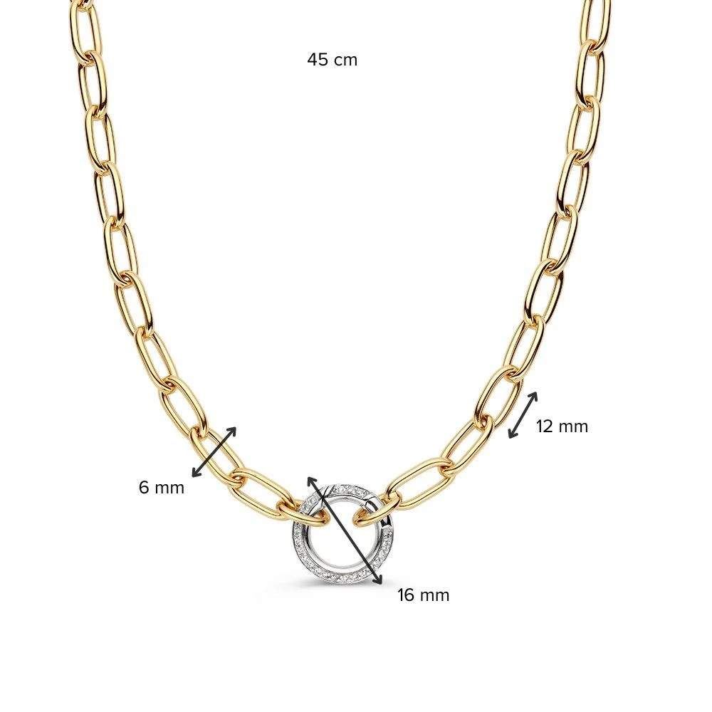 Collier bicolor briljant 0,42 crt.
