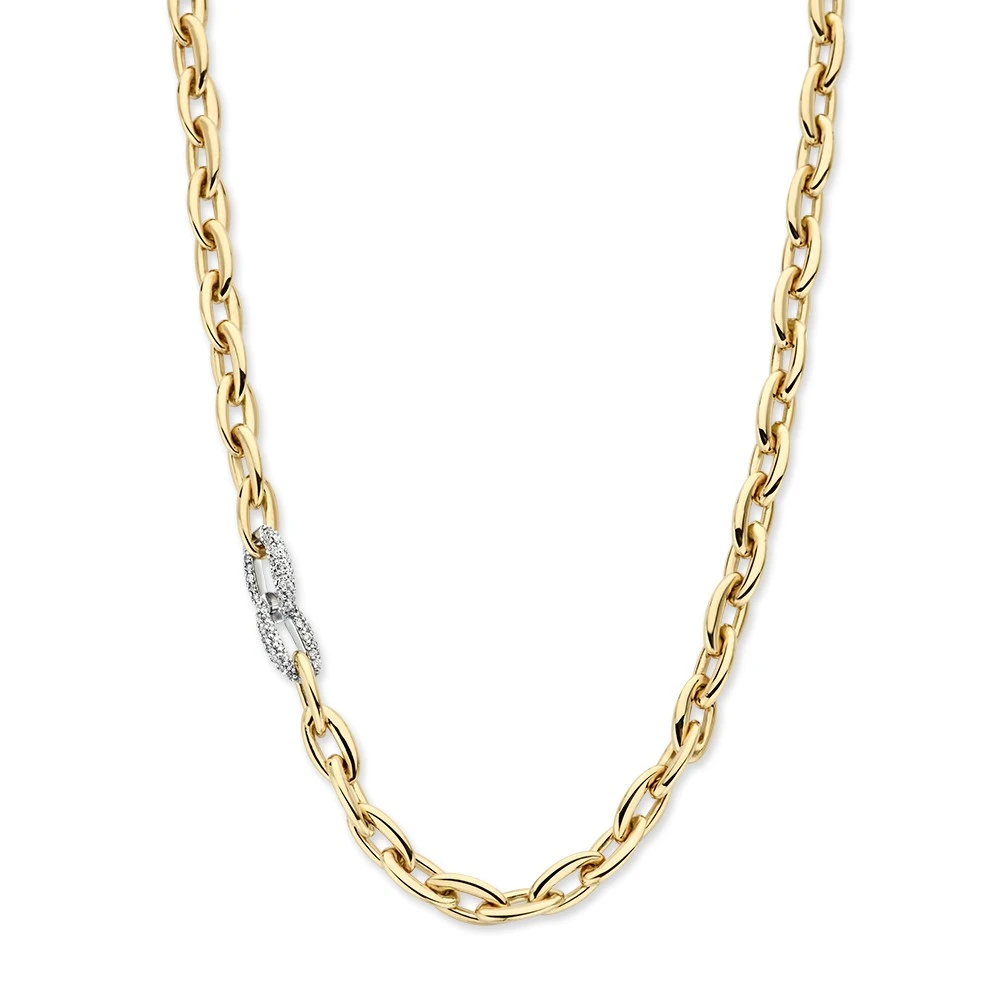 Collier bicolor briljant 0,50 crt.
