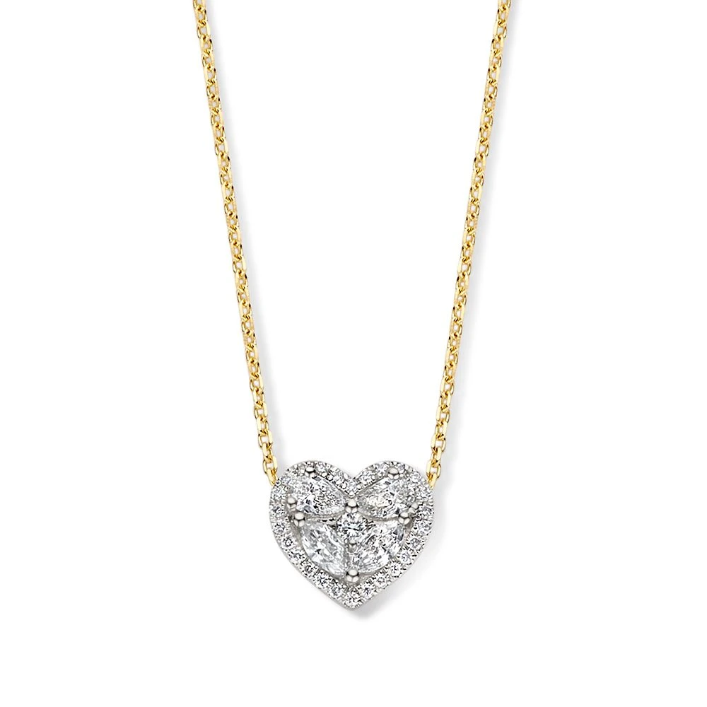 Collier bicolor briljant 0,50 crt.