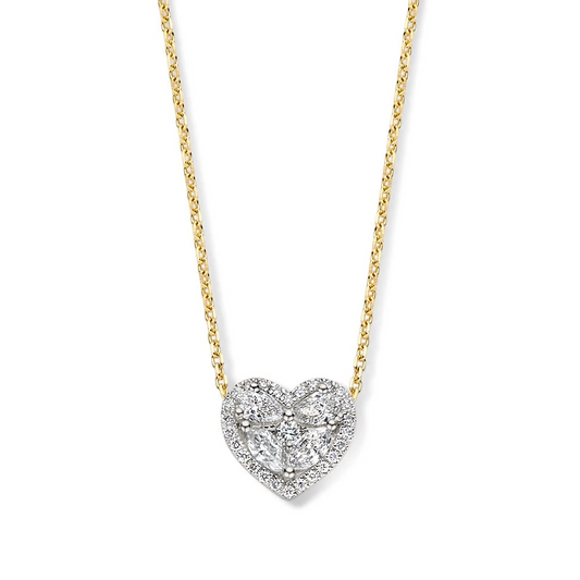 Collier bicolor briljant 0,50 crt.