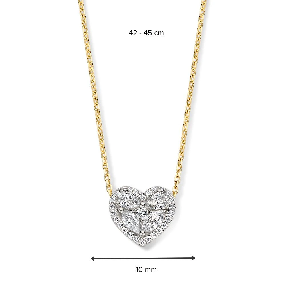 Collier bicolor briljant 0,50 crt.