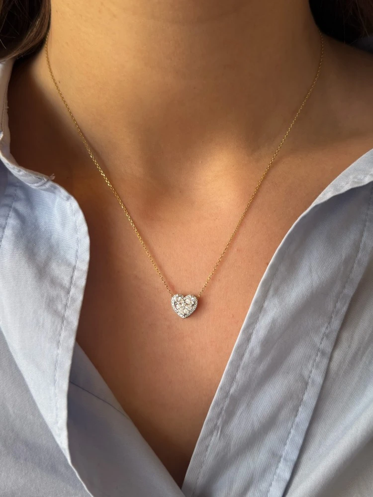 Collier bicolor briljant 0,50 crt.