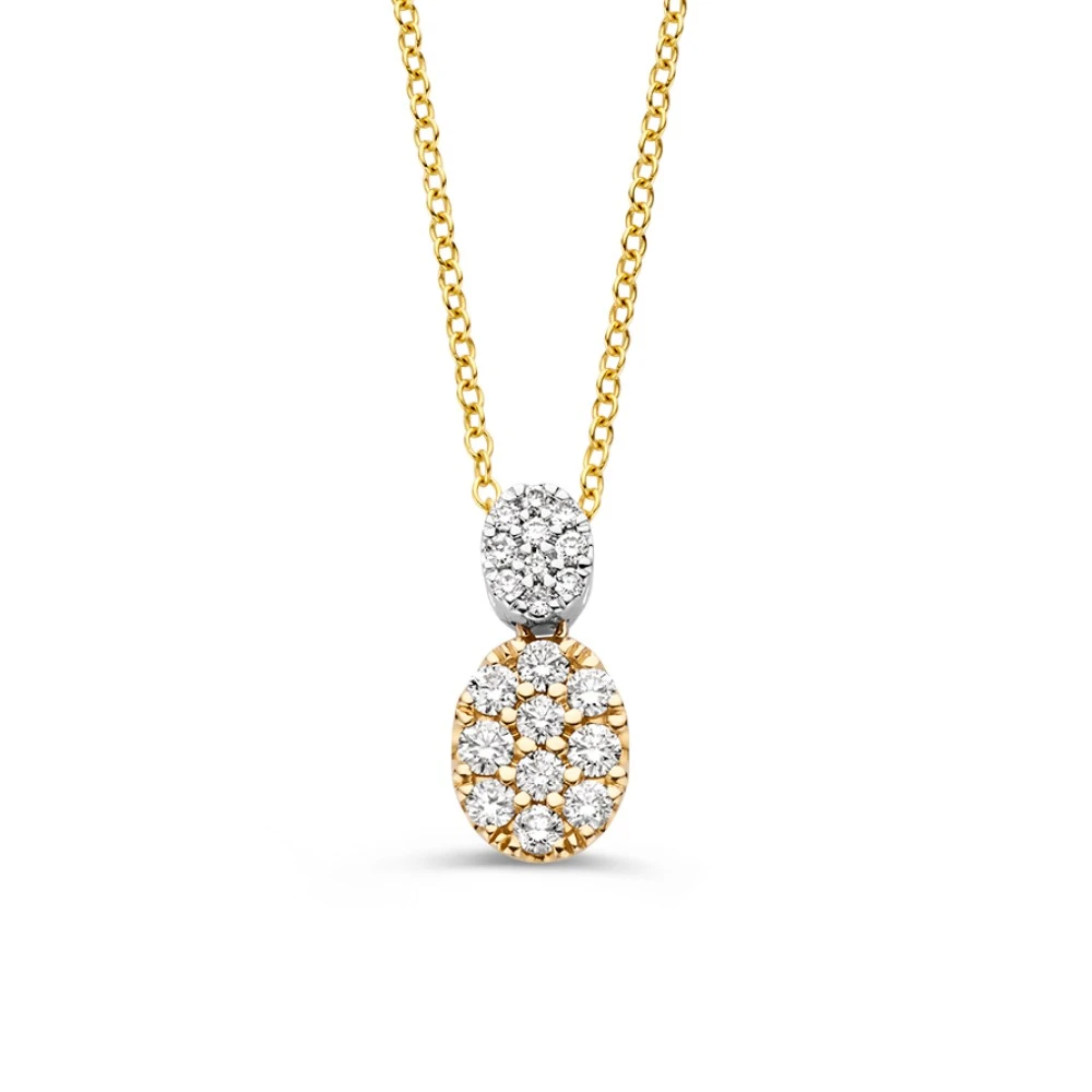 Collier bicolor briljant 0,53 crt.