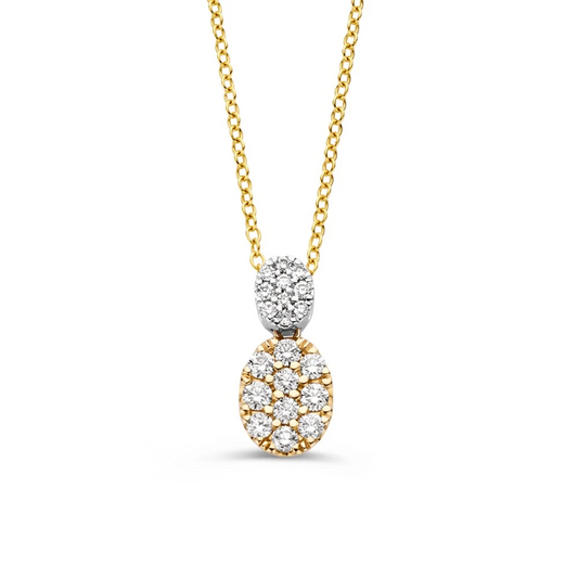 Collier bicolor briljant 0,53 crt.