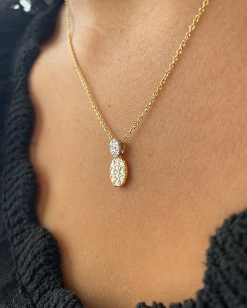 Collier bicolor briljant 0,53 crt.