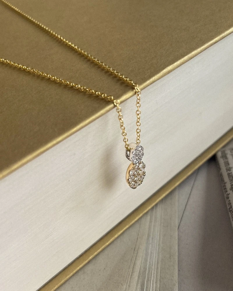 Collier bicolor briljant 0,53 crt.