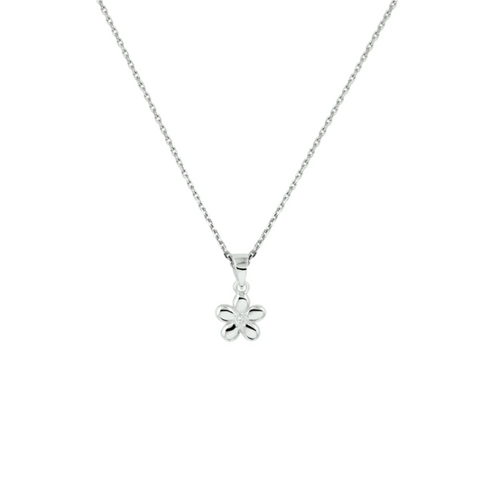 collier bloem 1,1 mm 36 + 4 cm zilver gerhodineerd