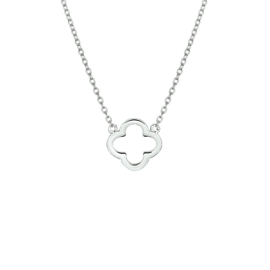 collier bloem 1,2 mm 41 + 4 cm zilver gerhodineerd