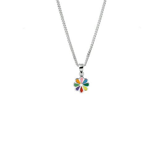 collier bloem 1,4 mm 36 + 4 cm zilver gerhodineerd