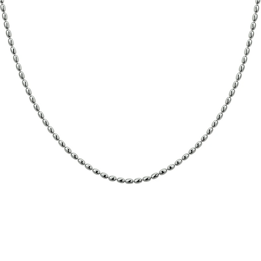 collier bolletjes 1,5 mm 40 + 4 cm zilver gerhodineerd