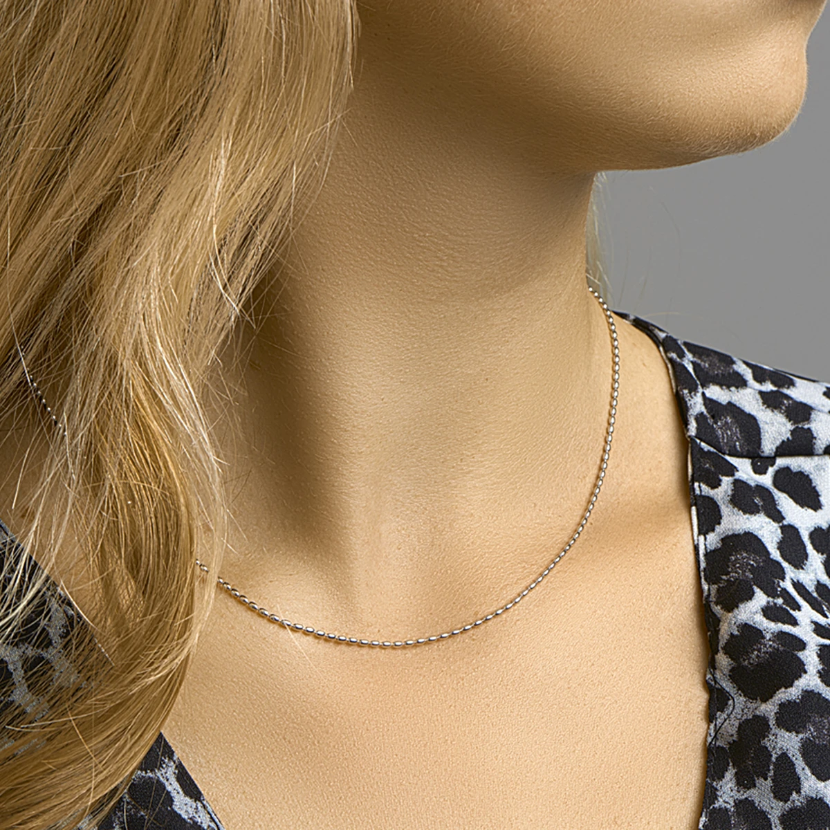 collier bolletjes 1,5 mm 40 + 4 cm zilver gerhodineerd