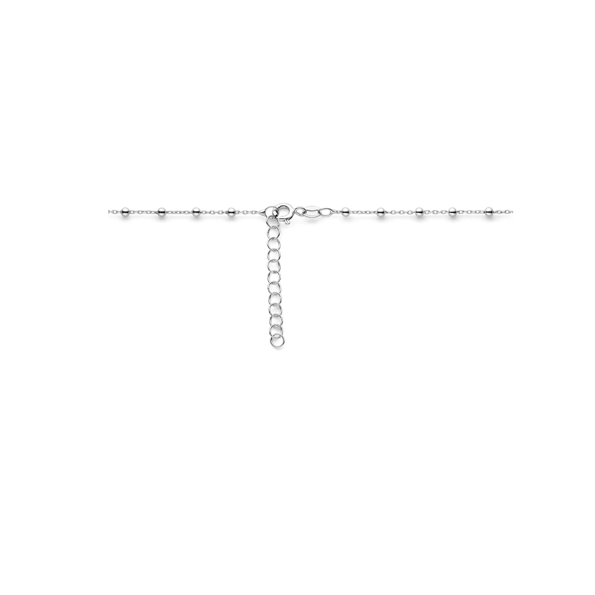 collier bolletjes 2,5 mm 40 + 4 cm zilver gerhodineerd