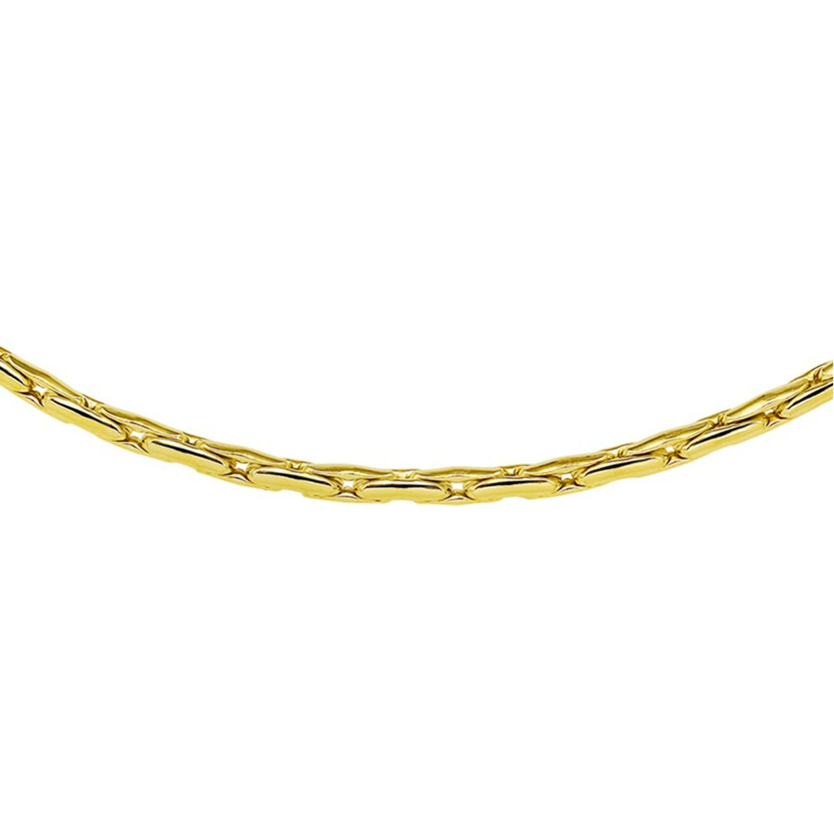 collier cardano massief 3,0 mm 45 cm Silgold (geel met zilverkern)
