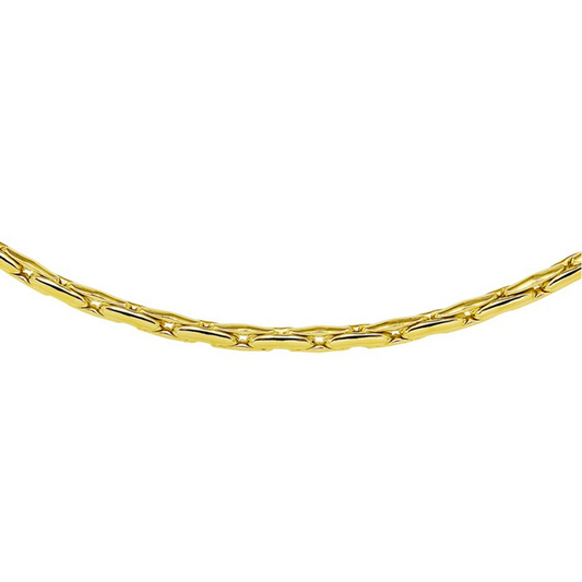 collier cardano massief 3,0 mm 45 cm Silgold (geel met zilverkern)