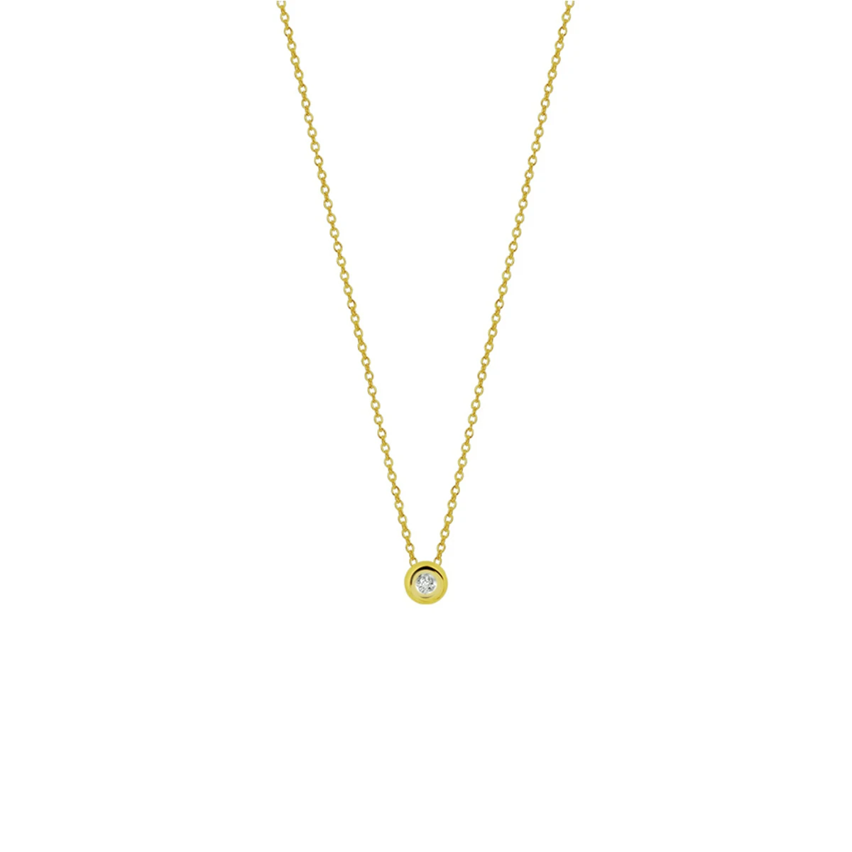 collier diamant 0.01ct h si 41 - 43 - 45 cm 14K geelgoud