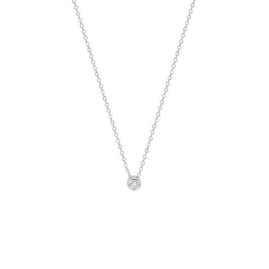 collier diamant 0.02ct h si 41 - 43 - 45 cm 14K witgoud