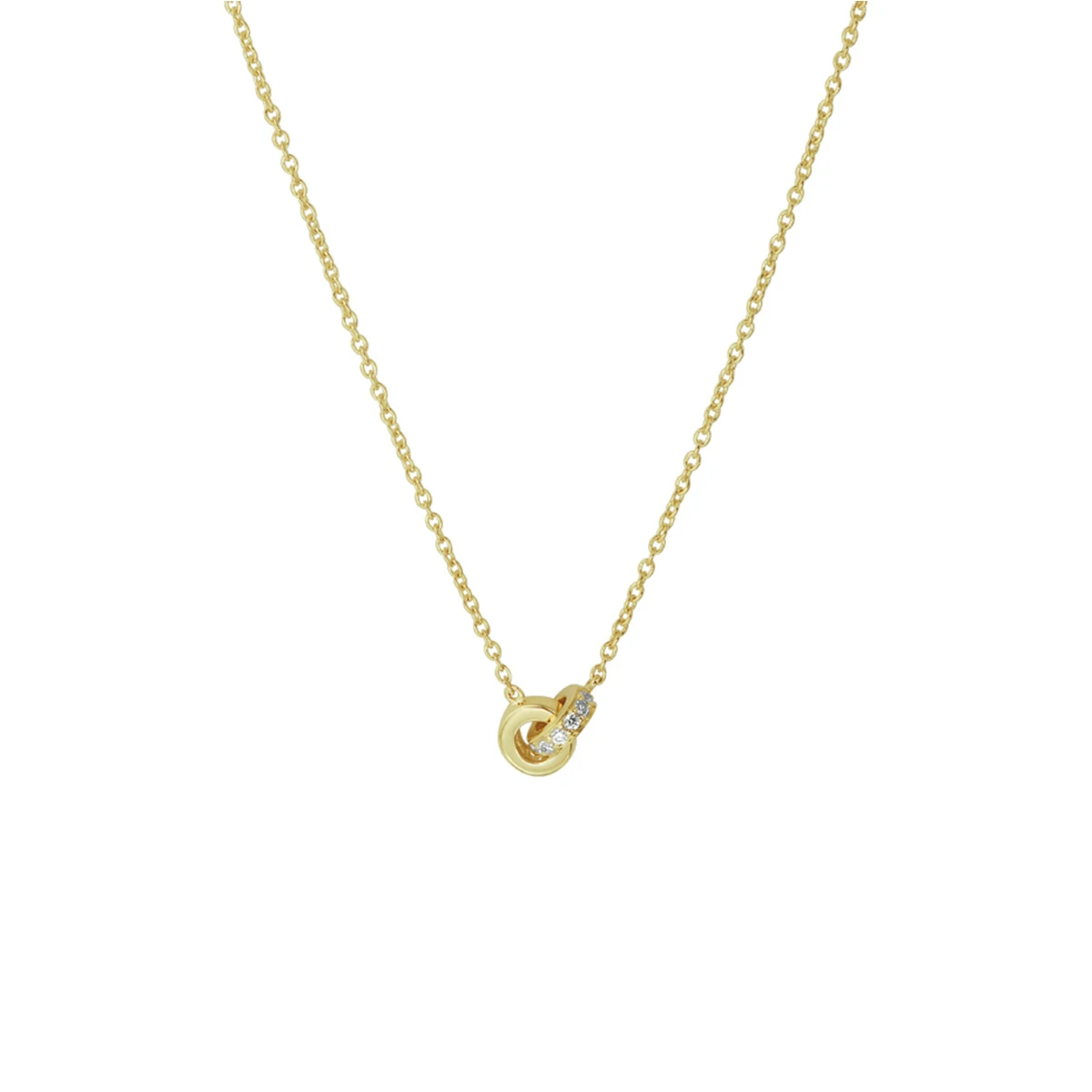 collier diamant 0.05ct h si 39 - 40,5 - 42 cm 14K geelgoud