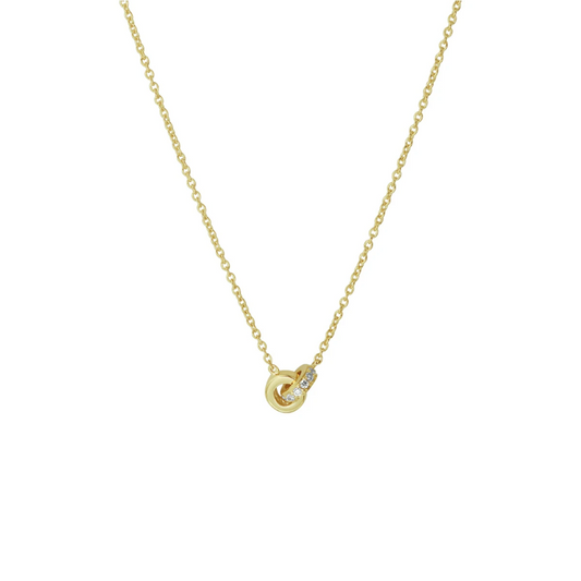 collier diamant 0.05ct h si 39 - 40,5 - 42 cm 14K geelgoud