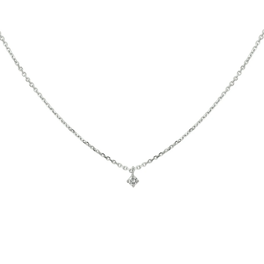 collier diamant 0.05ct h si 41 - 43 - 45 cm 14K witgoud