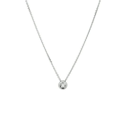 collier diamant 0.05ct h si 41 - 43 - 45 cm 14K witgoud