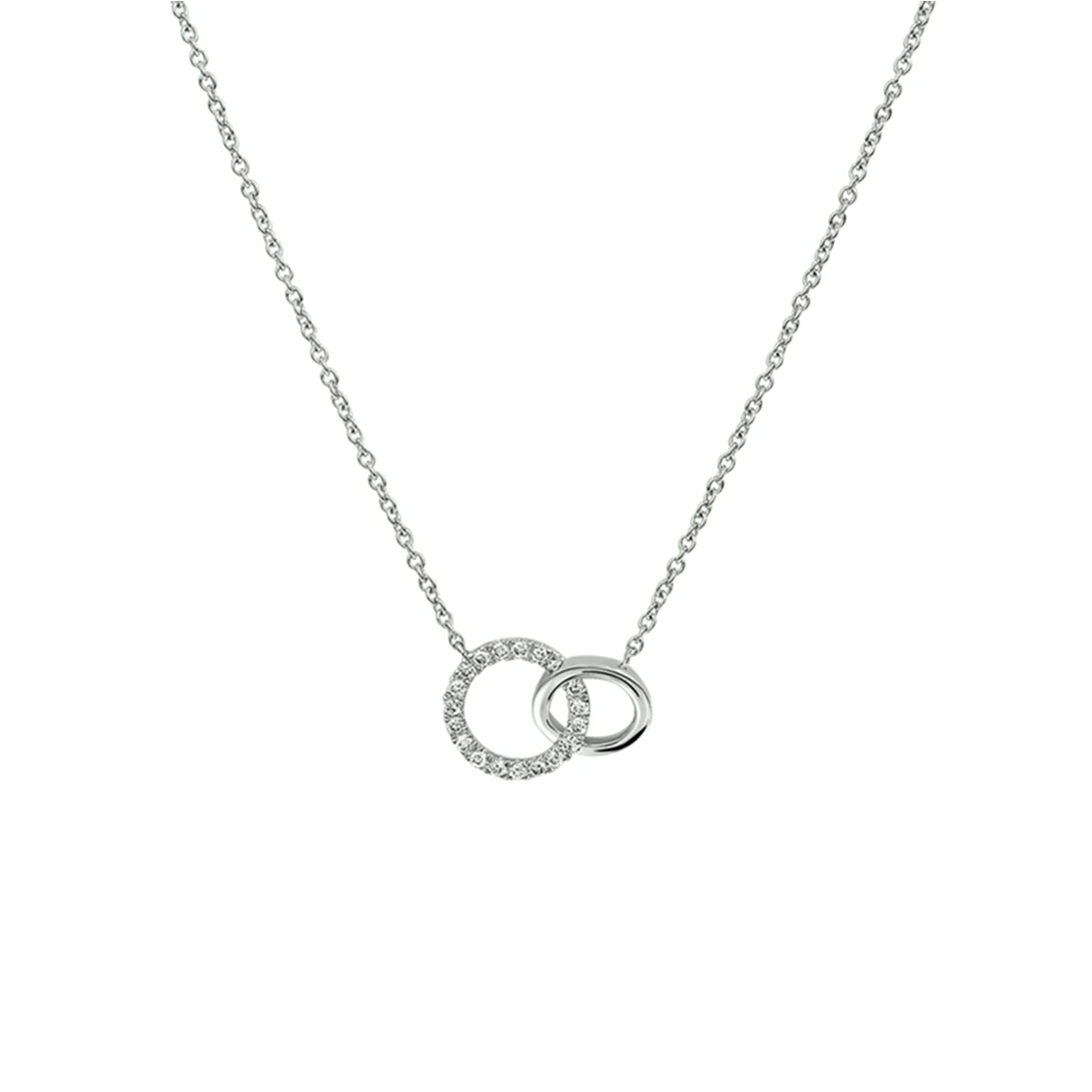 collier diamant 0.07ct h p1 41 - 43 - 45 cm 14K witgoud