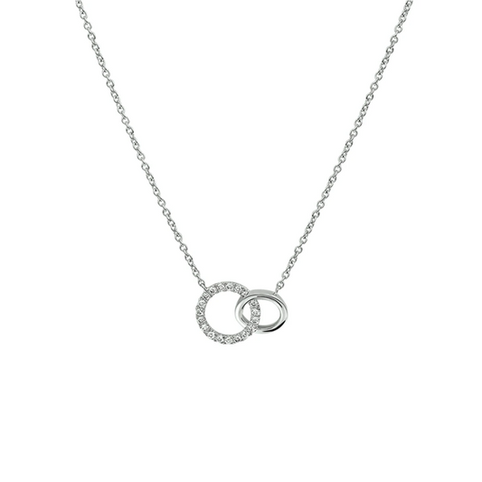 collier diamant 0.07ct h p1 41 - 43 - 45 cm 14K witgoud