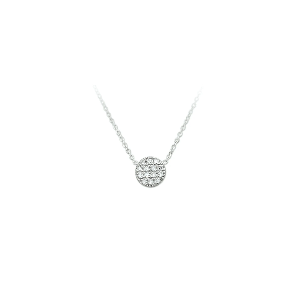collier diamant 0.07ct h si 40 - 42 cm 14K witgoud