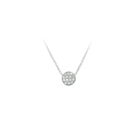 collier diamant 0.07ct h si 40 - 42 cm 14K witgoud