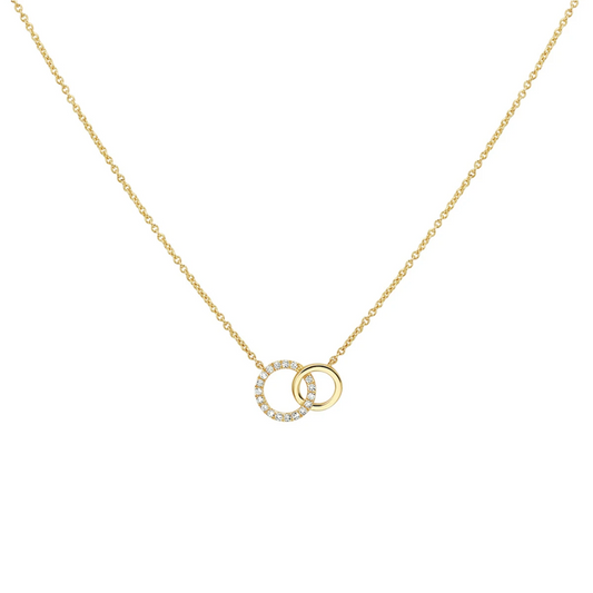 collier diamant 0.08ct h p1 41 - 43 - 45 cm 14K geelgoud