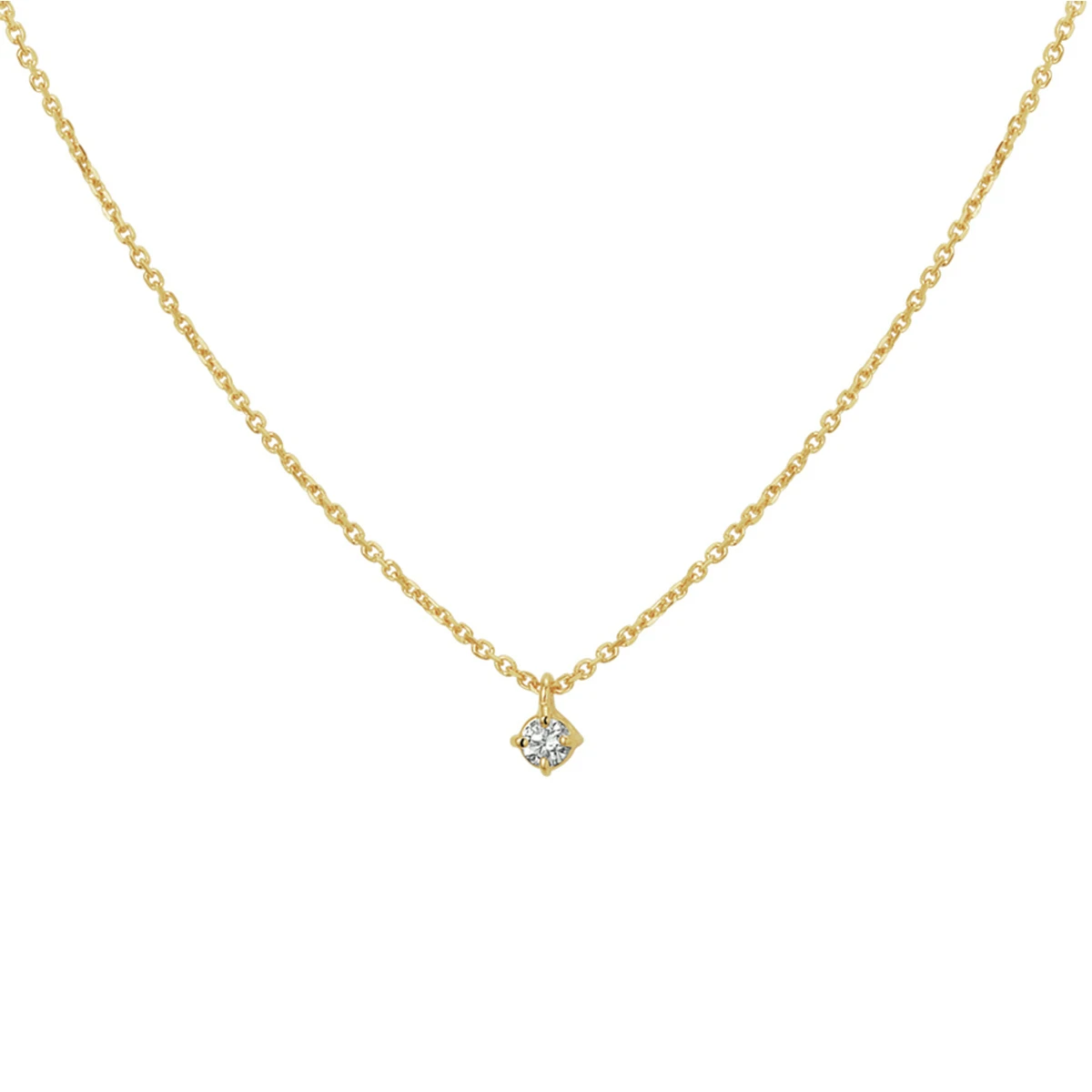 collier diamant 0.10ct h si 41 - 43 - 45 cm 14K geelgoud