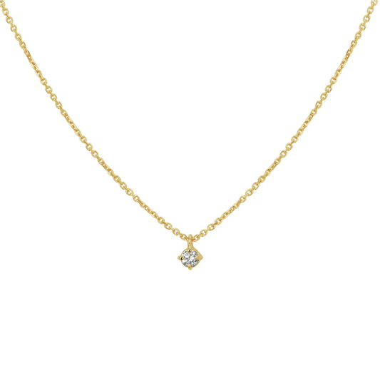 collier diamant 0.10ct h si 41 - 43 - 45 cm 14K geelgoud