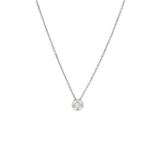 collier diamant 0.10ct h si 41 - 43 - 45 cm 14K witgoud