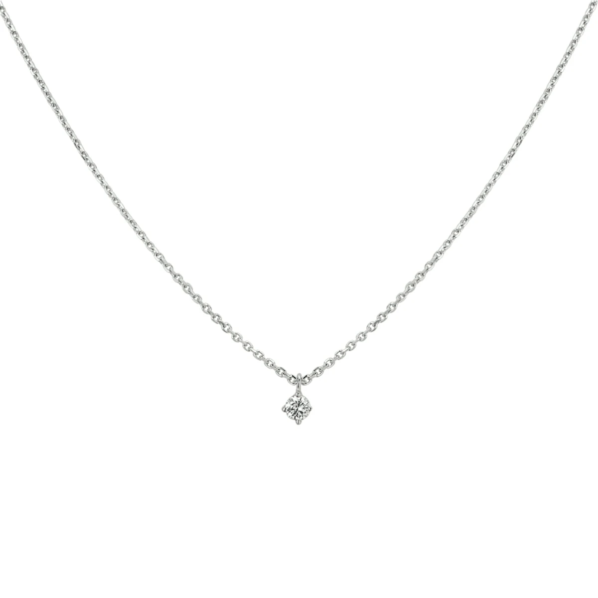 collier diamant 0.10ct h si 41 - 43 - 45 cm 14K witgoud