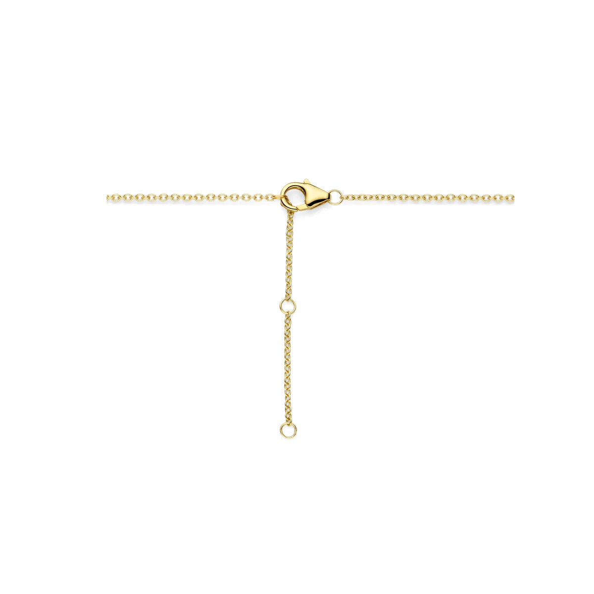 collier diamant 40 - 42 - 44 cm 0.25ct h si 14K geelgoud