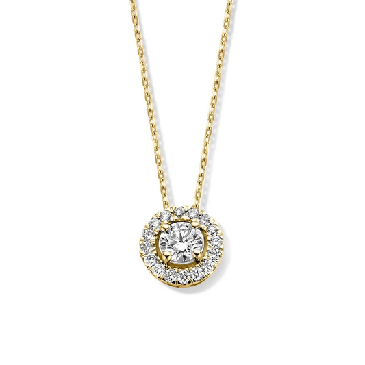 Collier Emma 0,50 crt. geelgoud