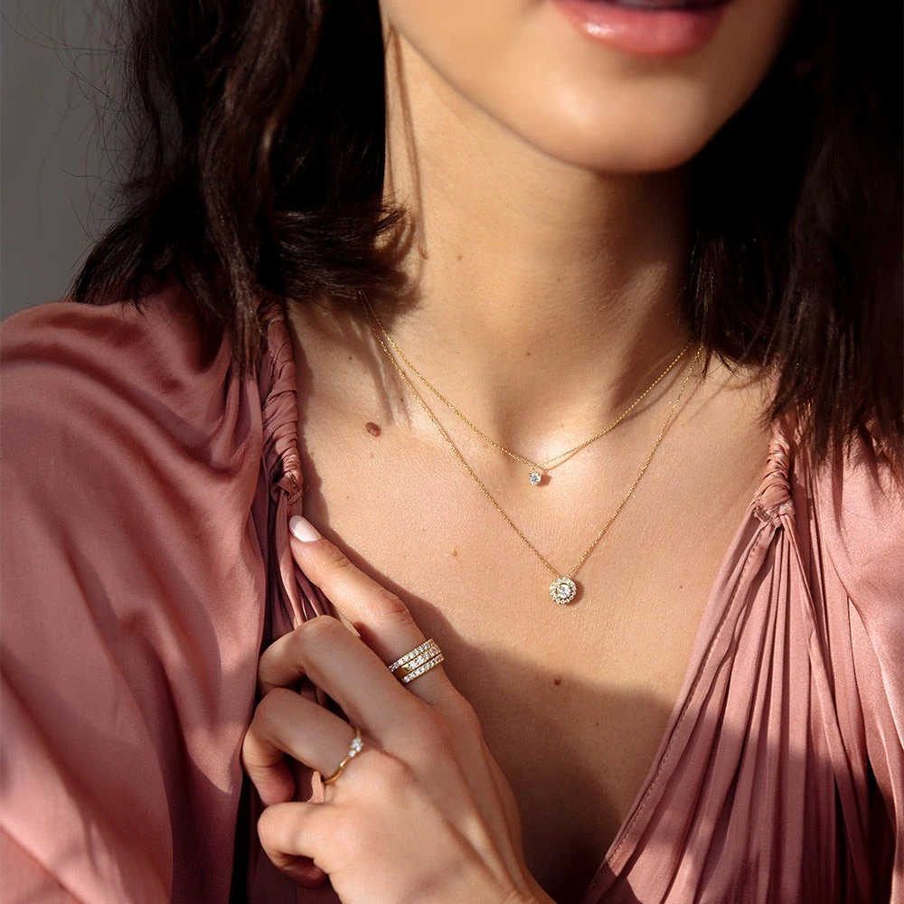 Collier Emma 0,50 crt. witgoud