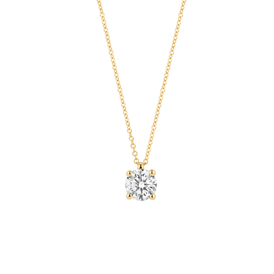 Collier Geelgoud 14k met lab grown diamant