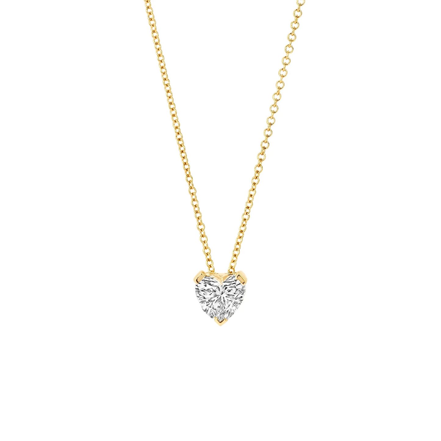 Collier Geelgoud (14k) met Lab grown Diamant