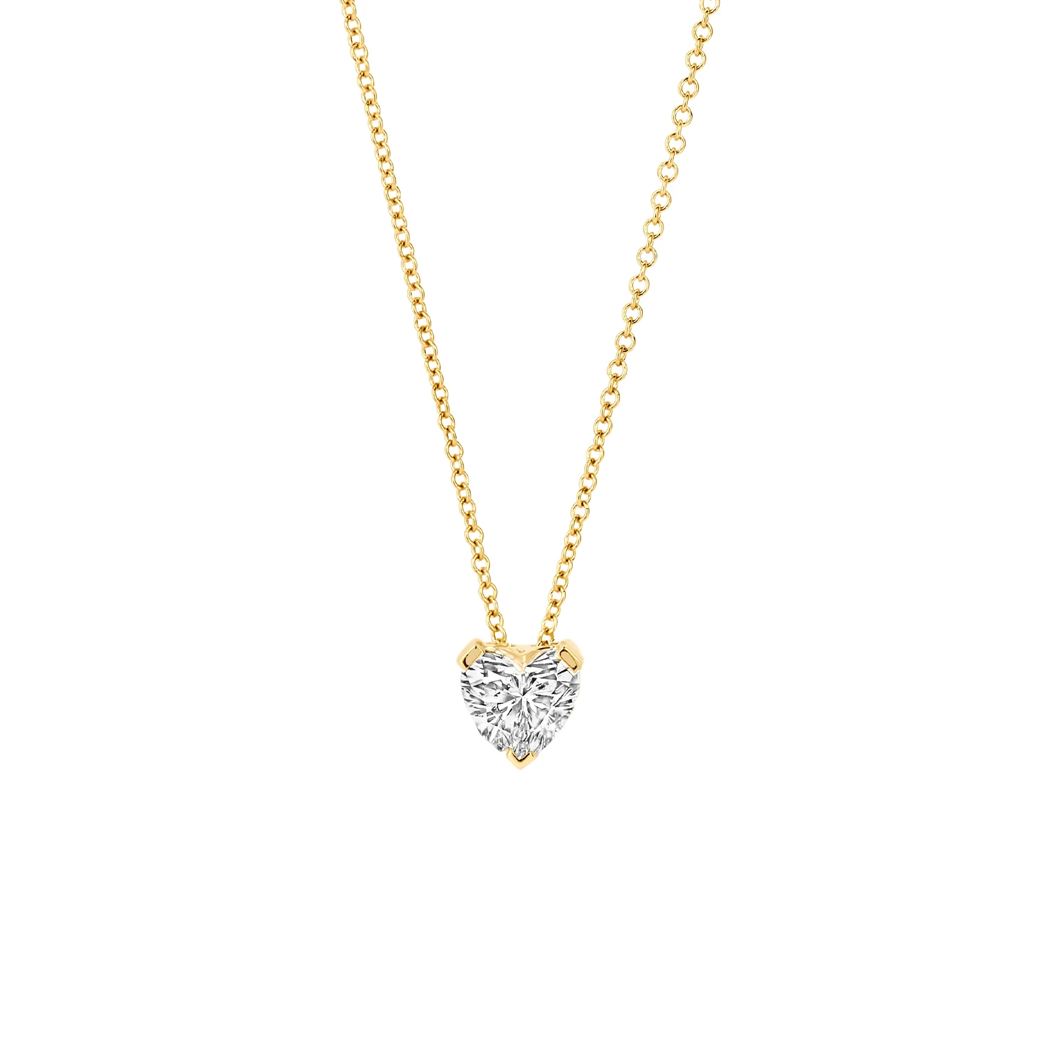 Collier Geelgoud (14k) met Lab grown Diamant