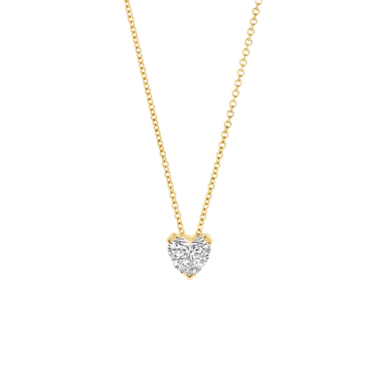 Collier Geelgoud (14k) met Lab grown Diamant