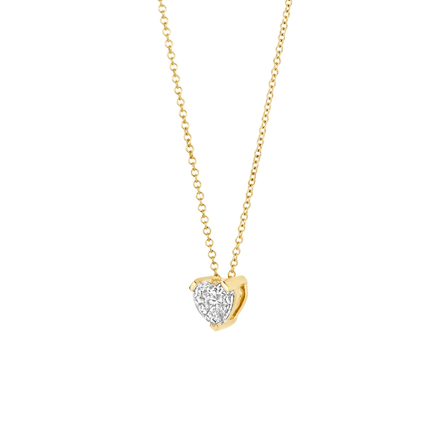 Collier Geelgoud (14k) met Lab grown Diamant