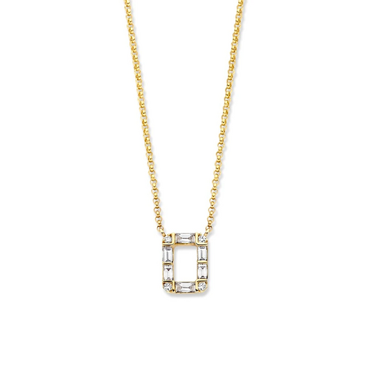 Collier geelgoud briljant 0,17 crt.