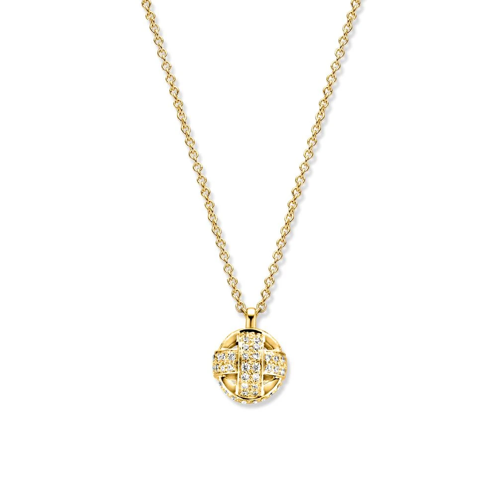 Collier geelgoud briljant 0,23 crt.