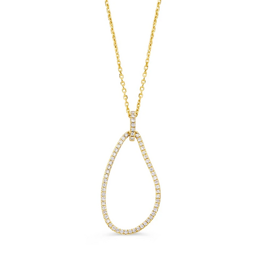 Collier geelgoud briljant 0,29 crt.