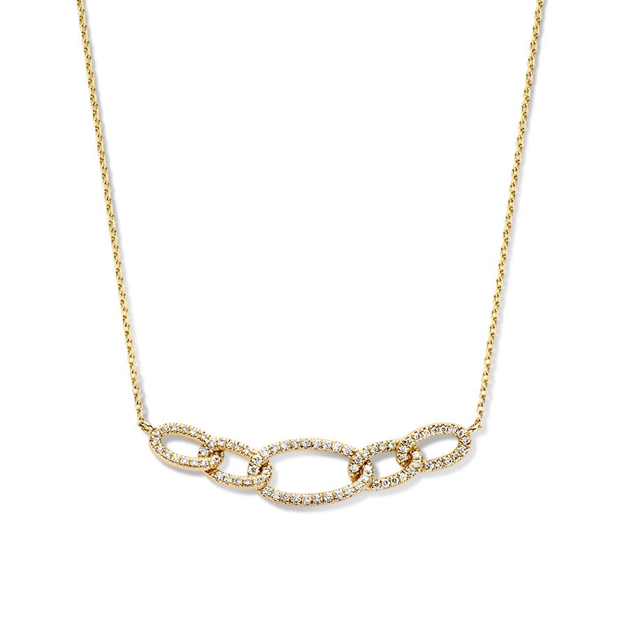 Collier geelgoud briljant 0,36 crt.